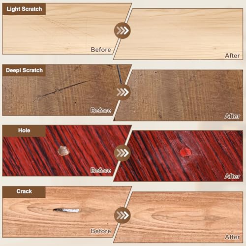 Laminate Wood Floor Repair Kit with Wax Melting Tool, Blue F5867