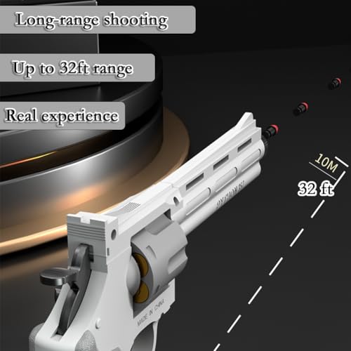 Soft Bullets Revolver Toy Gun with 12 Shells 100 Bullets and 3 Targets (Green) A974149