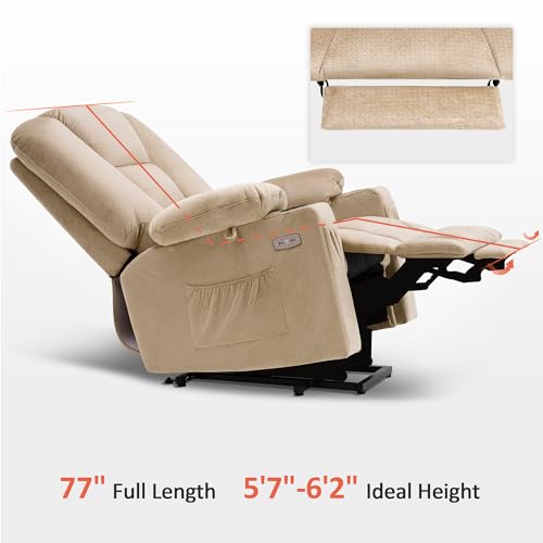 MCombo Small Power Lift Recliner Chair with Massage and Heat, Brown N356790