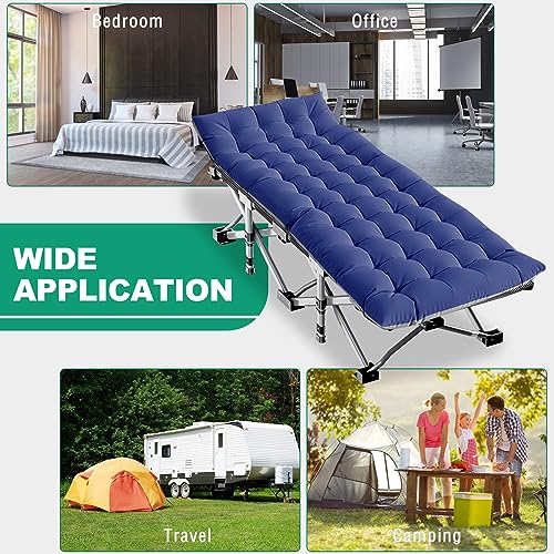 LILYPELLE Folding Camping Cot, Extra Wide Heavy Duty with Carry Bag Z15817