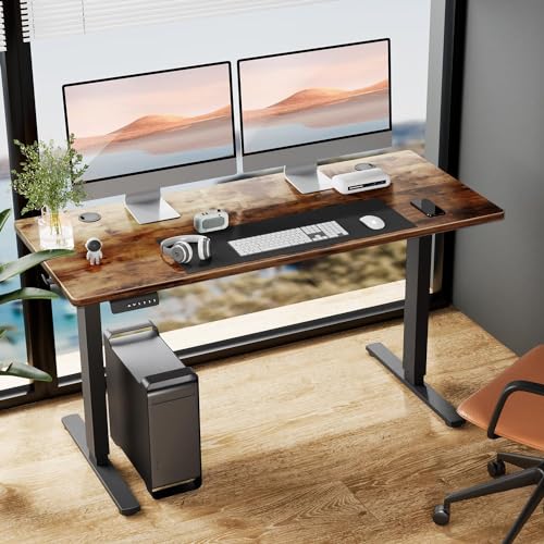 Adjustable Height Electric Standing Desk 55x24 Inch Black W5266