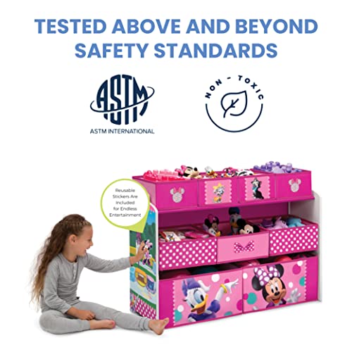 Delta Children Disney Minnie Mouse Deluxe 9 Bin Toy Organizer J9866