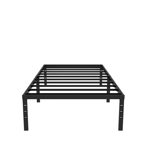 Full Size Metal Platform Bed Frame with Headboard, Black U138819
