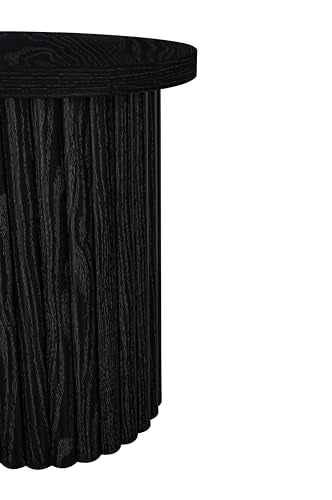 Cloud Shape Coffee Table Set of 2, Wooden Nesting Tables, Black D670