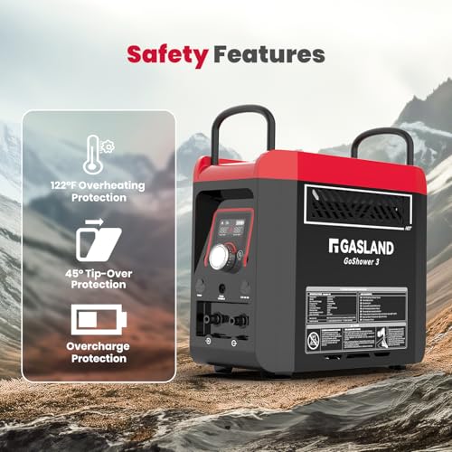 GASLAND Goshower G3 Pro 1lb Propane Portable Water Heater with Pump I238979