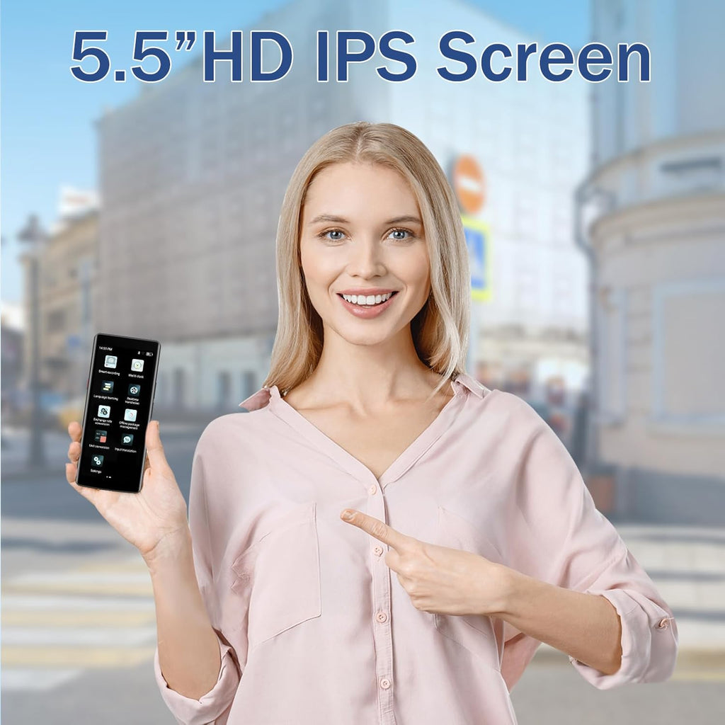 Language Translator Device, Two Way Real-Time Voice Translation, 139 Languages, 5.5" HD Touch Screen N7258