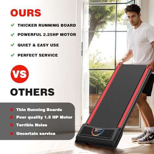 Walking Pad Treadmill 2 in 1, Under Desk Running Machine with Remote Control U4799