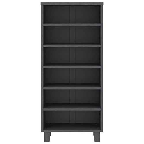 CD Cabinet Light Gray Solid Wood Pine Storage Media Display Cabinet F4136