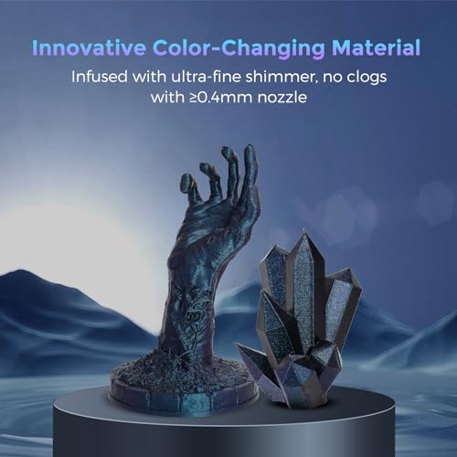 FLASHFORGE PLA Filament 1.75mm Burnt Titanium, Color Changeable 3D Printer Filament 1kg T433110