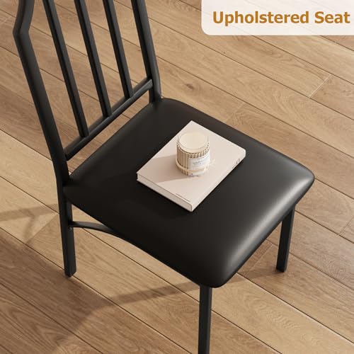 GAOMON Dining Table Set for 2 with Cushion Seats, Rustic Brown L77092
