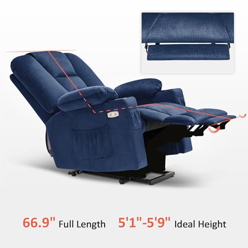 MCombo Small Power Lift Recliner Chair with Massage and Heat, Brown N356790