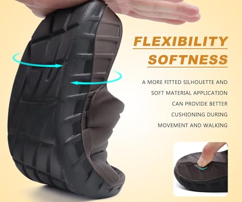 KuaiLu Men's Recovery Sandals Orthotic Cushion Open Toe Sport Slides D332788