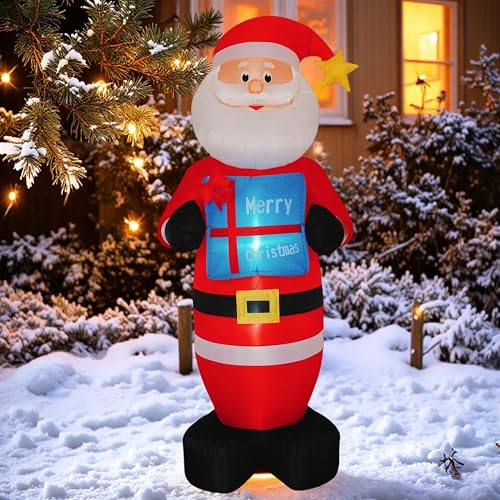 8FT Inflatable Santa Claus with LED Lights Christmas Decoration T839