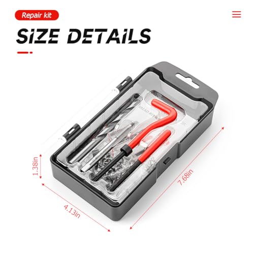 Helicoil Thread Repair Kit, Metric and SAE, M8 x 1.25 mm H26030