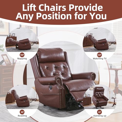 Oversized Power Lift Recliner Chair for Elderly with Massage and Heat T36815