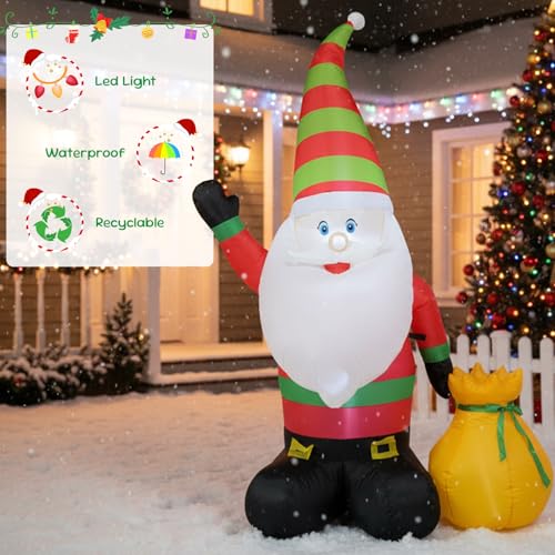 4 FT Christmas Snowman Inflatable with LED Lights Indoor Outdoor Decor E952
