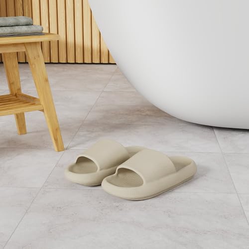 BRONAX Pillow Slippers for Women and Men, Cushioned Thick Sole B486351