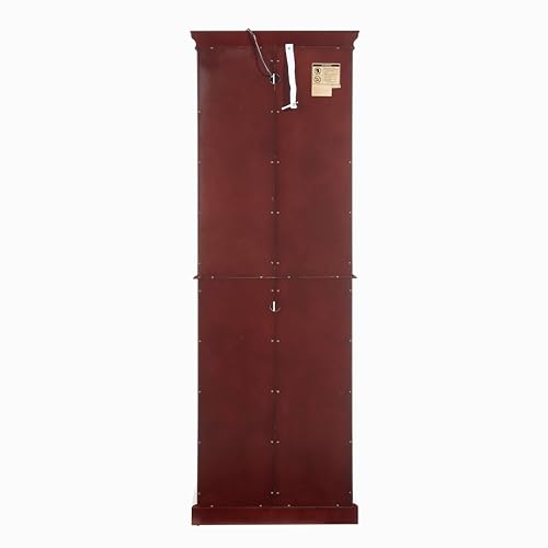 Lighted Glass Curio Cabinet with Adjustable Shelves & Mirrored Back G992993