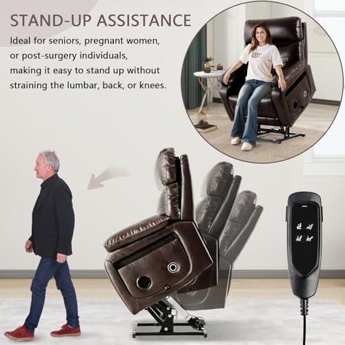 Dual Motor Power Lift Recliner Chair with Heat & Massage, Beige G98490
