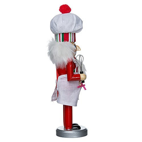 Kurt Adler Rosy Red Baking Nutcracker Chef 10 inch Wood Figurine M436470
