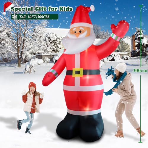 7 FT Christmas Inflatable Santa Claus with LED Lights Indoor Outdoor Decoration F5780