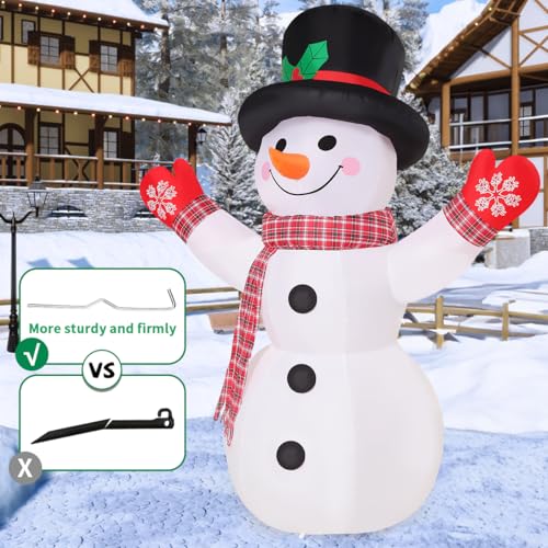 COMIN 8 FT Christmas Inflatable Snowman with LED Lights for Yard Decor P18035