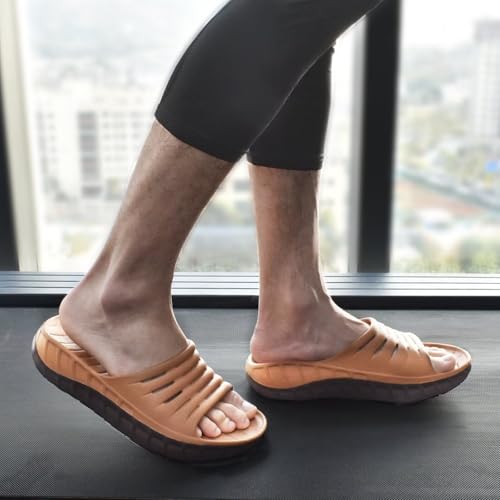KuaiLu Men's Recovery Sandals Orthotic Cushion Open Toe Sport Slides D332788