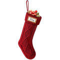 Cable Knit Christmas Stocking 18 Inch Red for Kids Holiday Fireplace Decor P481214