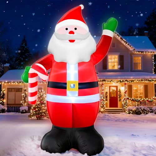 Giant Christmas Inflatables Santa Claus Outdoor Decorations with LED Lights W900