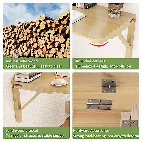 Folding Wall Desk Heavy Duty Drop Leaf Dining Table for Small Space Saving V7005