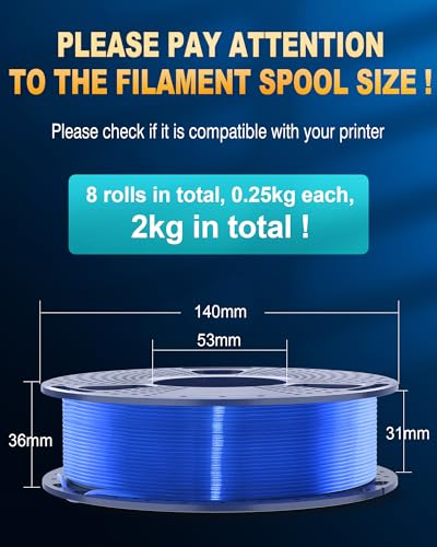 SUNLU PLA+2.0 3D Printer Filament Bundle 1.75mm, 4KG Black W6459
