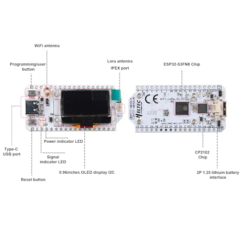 868MHz WiFi LoRa 32 V3 Development Board Type-C SX1262 ESP32 OLED Display U96257