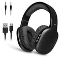 iJoy Ultra Wireless Headphones with Microphone- Rechargeable Over Ear Wireless Bluetooth Headphones with 10Hr Playtime, SD Slot, Backup Wire- Soft Cushion Wireless Headset with Mic (Blue)