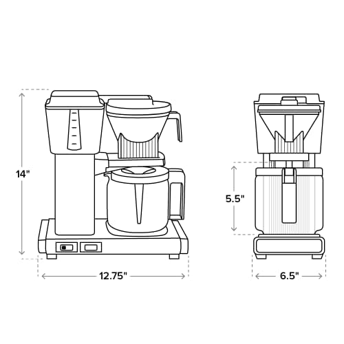 Technivorm Moccamaster 53941 KBGV Select 10-Cup Coffee Maker, Polished Silver G3553