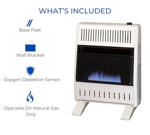 ProCom ML300HBA-B Ventless Liquid Propane Blue Flame Heater with Base Feet K420
