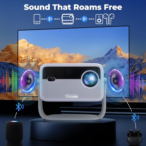 Netflix Officially Licensed Smart Projector with WiFi and Bluetooth, 1080P 4K Support J441426