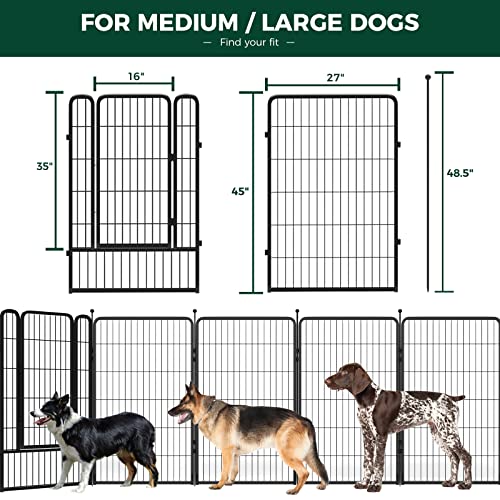 FXW Rollick Dog Playpen 32 Inch 16 Panels for Small and Medium Dogs E405995