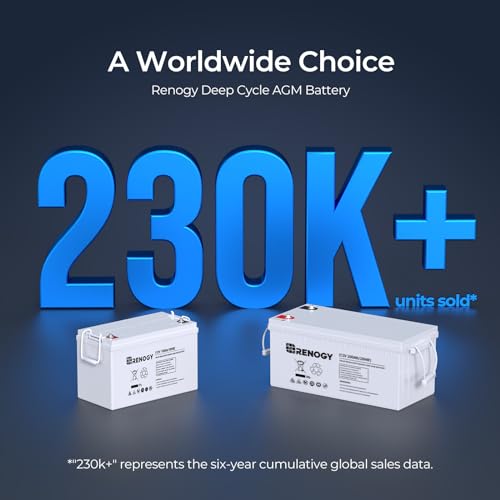 Renogy Deep Cycle AGM 12V 100Ah Battery for RV, Marine, Off-Grid D811836