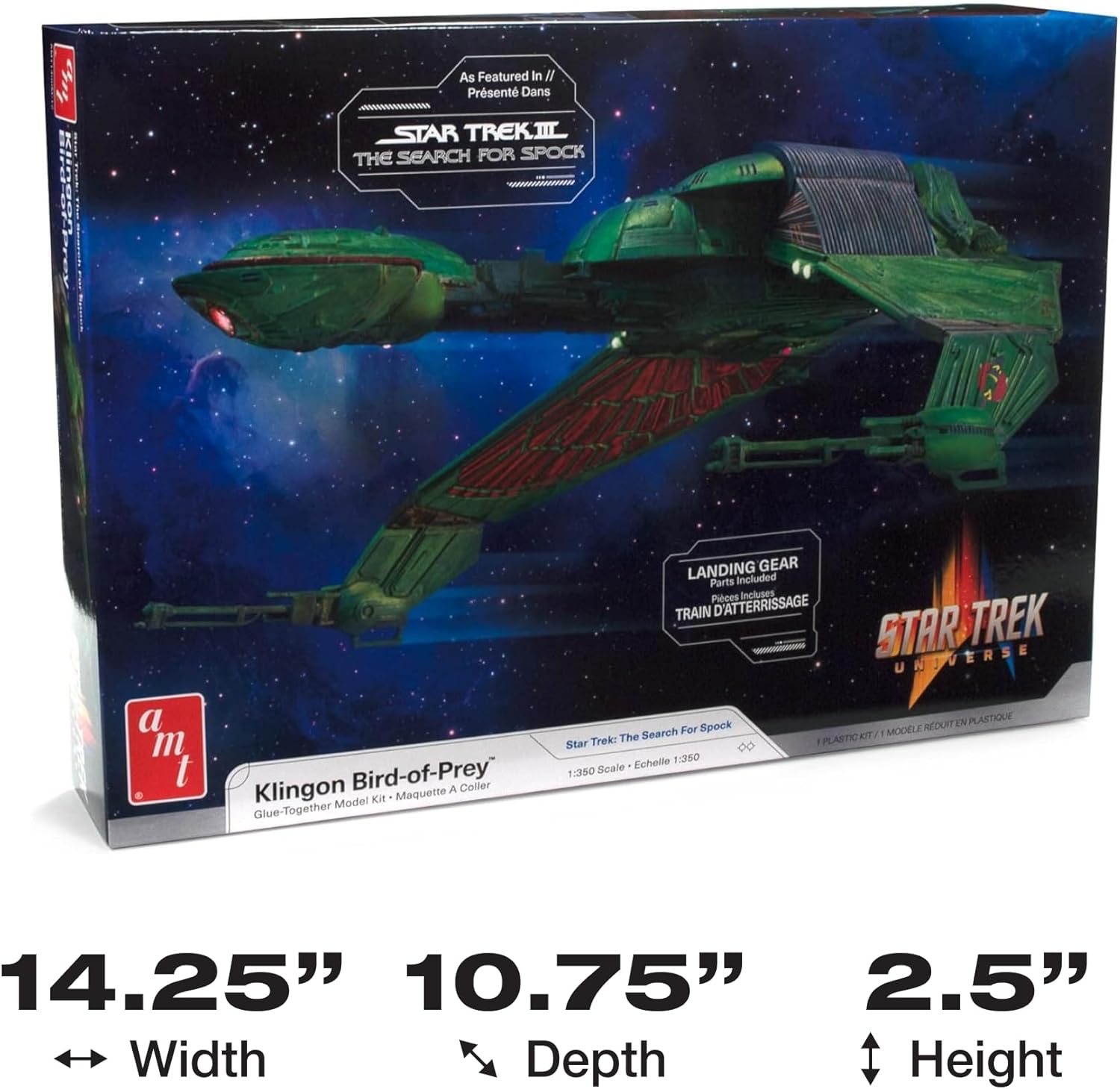 AMT Star Trek Klingon Bird of Prey 1:350 Model Kit Q262649