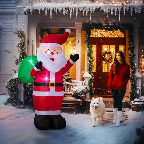 8FT LED-lit Inflatable Santa Claus Outdoor Christmas Decoration O93080