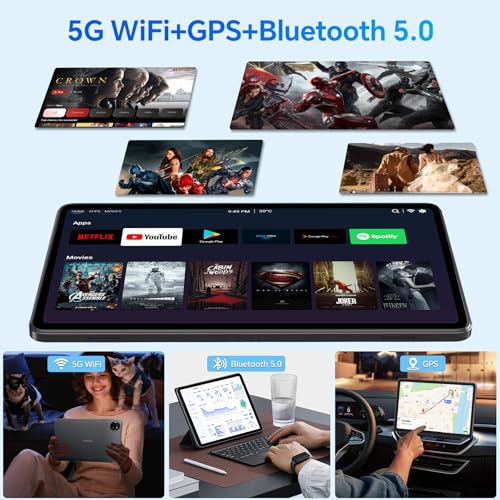 Blackview Tablet 10 inch Android 15, 4GB RAM 64GB ROM, Blue N995397