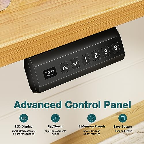 Adjustable Height Electric Standing Desk 55x24 Inch Black W5266