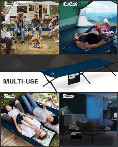 Sportneer Camping Cot, Portable Military Cot for Adults, Heavy Duty Folding Bed, Supports 330 Lbs F424597