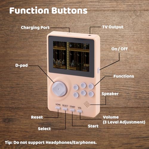 Kids Handheld Video Game Console with 100 Built-in 16-bit Games, Light Blue G319