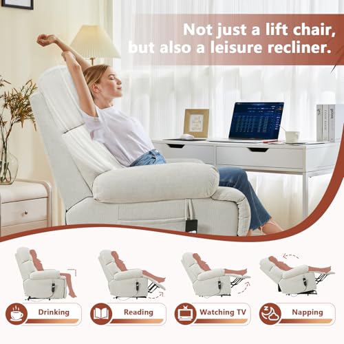Power Lift Recliner for Elderly with Remote Control, Navy Blue P60192