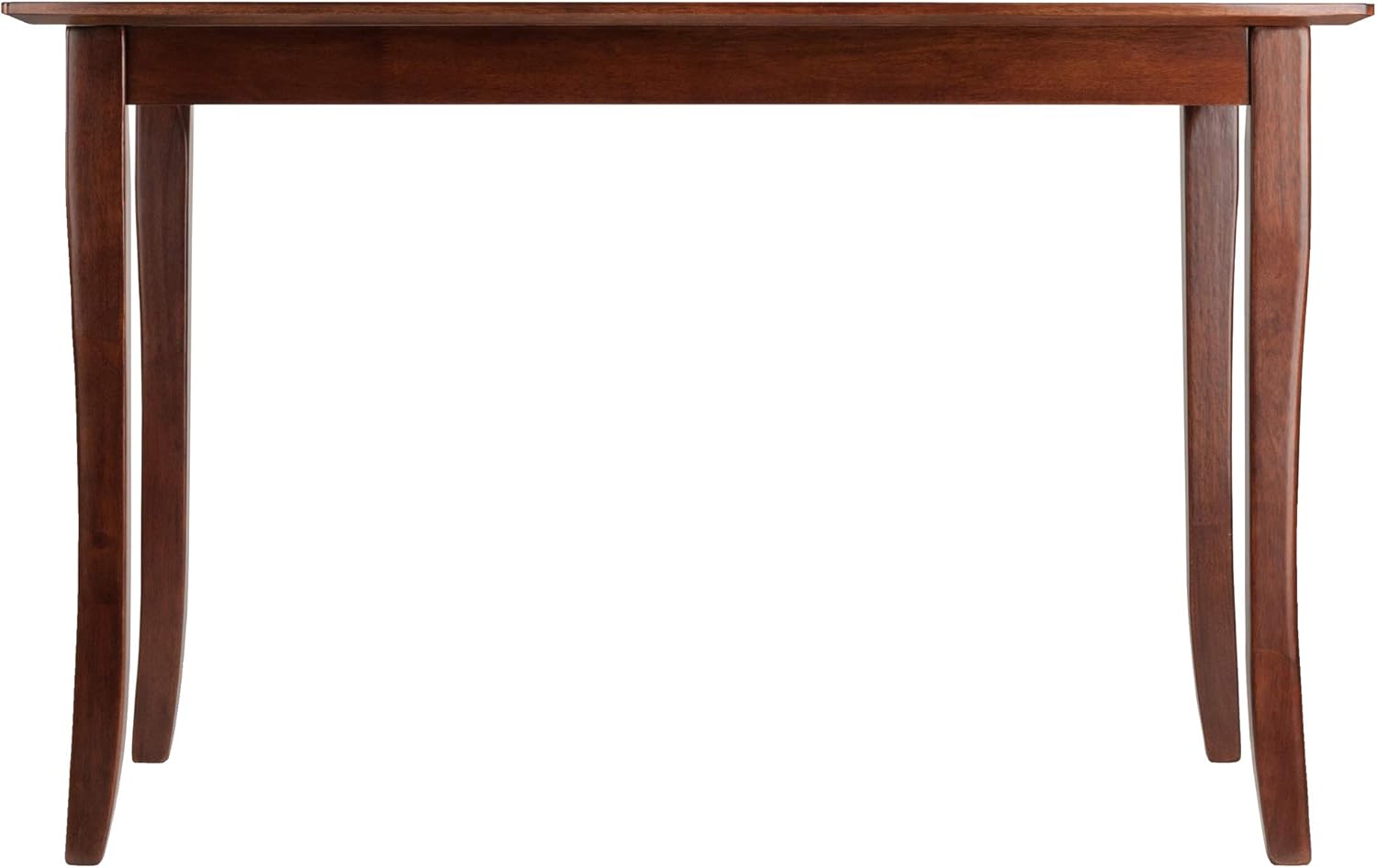 Winsome Inglewood 5-Piece Dining Table Set with 4 Ladderback Chairs, Walnut Q9921