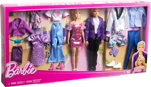 Barbie & Ken Doll Set with 2 Fashion Dolls, Clothes & Accessories X990