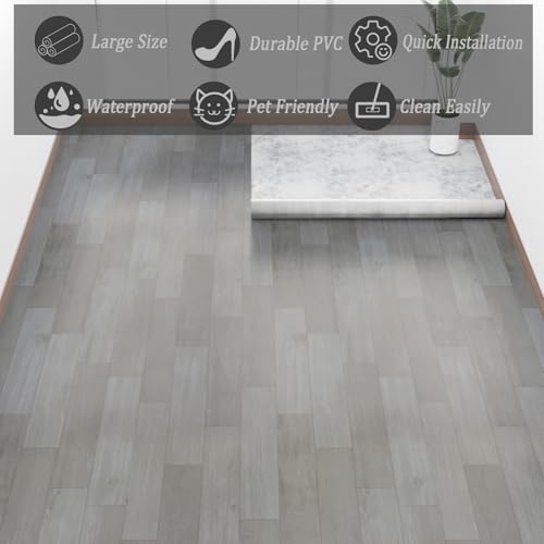 Oxdigi Vinyl Flooring Roll 32 sq.ft Natural Oak K971193