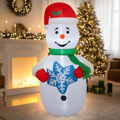 4 FT Christmas Snowman Inflatable with LED Lights Indoor Outdoor Decor E952