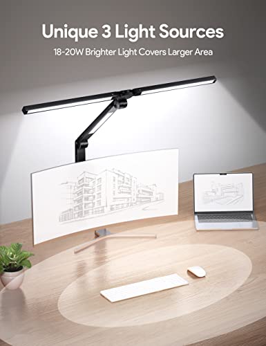 MediAcous LED Desk Lamp with Clamp, 20W, Flexible Swing Arm Z203